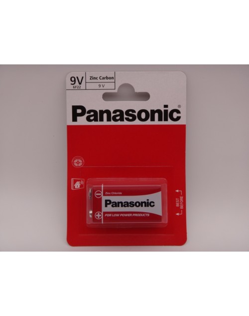 Panasonic 9V 6F22 baterie zinc carbon blister 1 